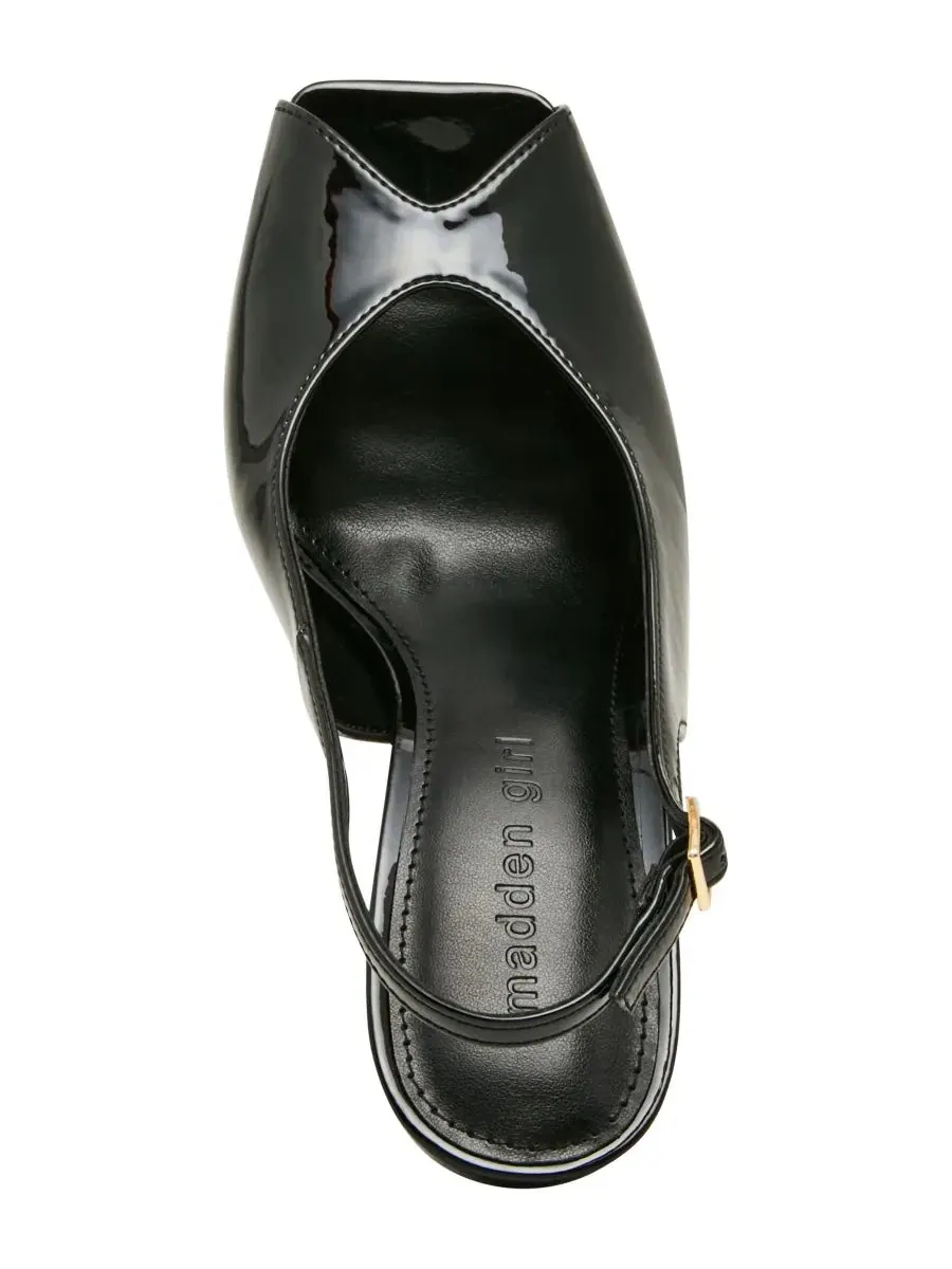 Туфли-лодочки с открытым мысом и ремешком на пятке Parade Slingback Peep Toe Pumps Madden Girl — изображение 4 из 7, черный