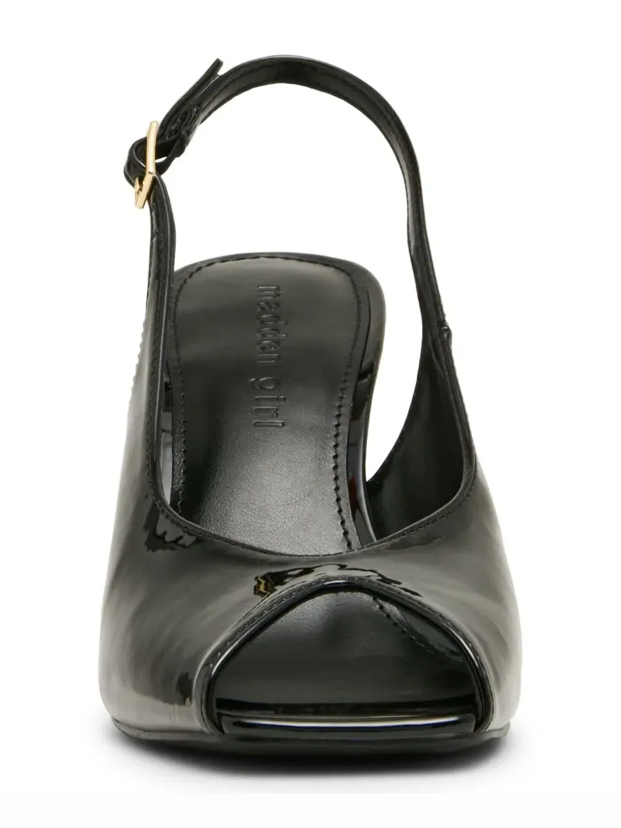 Туфли-лодочки с открытым мысом и ремешком на пятке Parade Slingback Peep Toe Pumps Madden Girl — изображение 6 из 7, черный