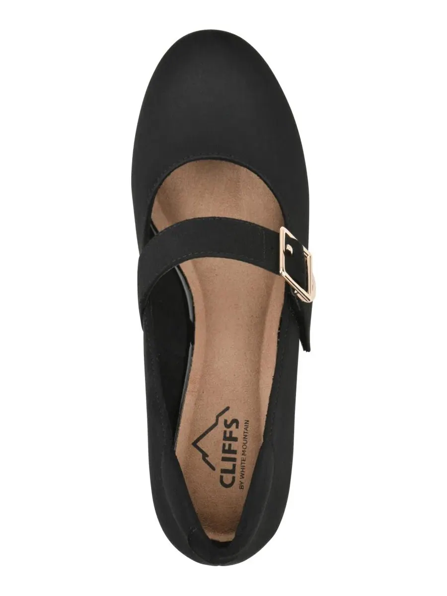 Туфли-мэри джейн на танкетке Bolford Black Fabric Cliffs by White Mountain — изображение 4 из 6, черный