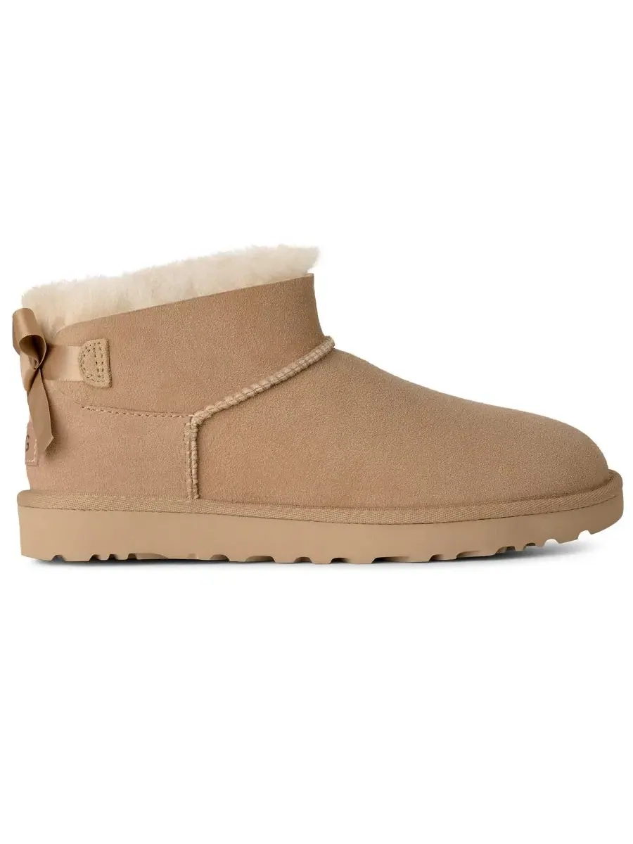 Ботильоны Ultra Mini Bailey Bow с бантом UGG — изображение 2 из 6, бежевый