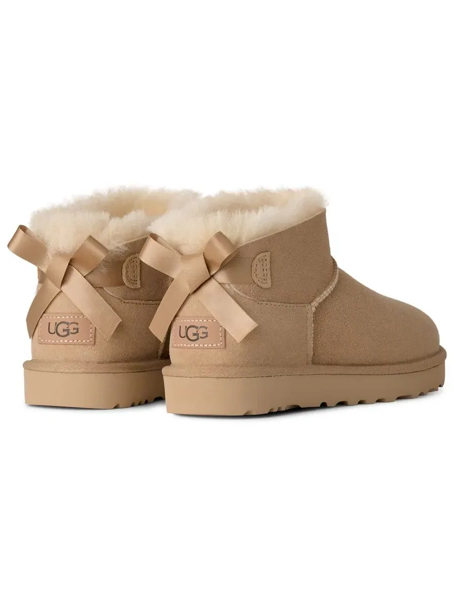 Ботильоны Ultra Mini Bailey Bow с бантом UGG — изображение 6 из 6, бежевый