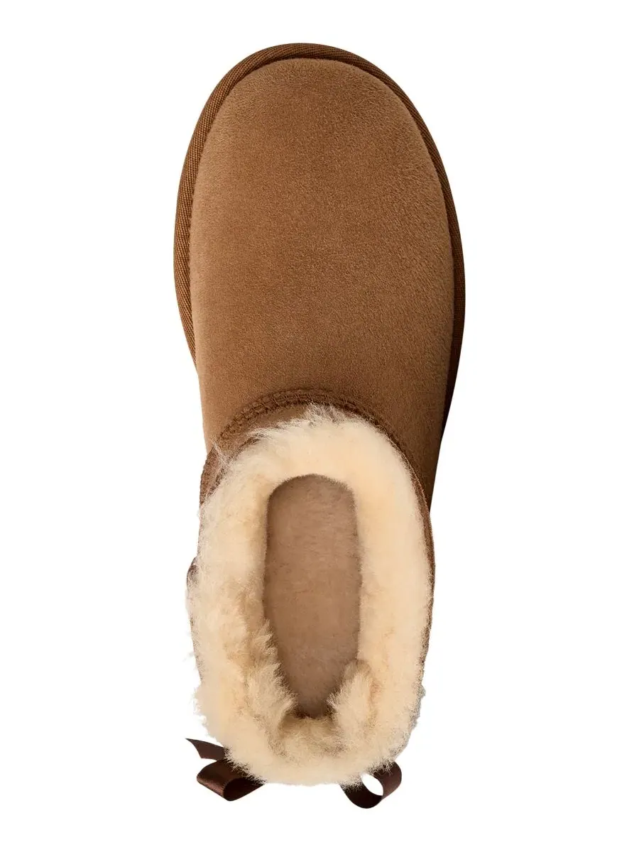 Женские ботинки Ultra Mini Bailey Bow с круглым мысом UGG — изображение 3 из 6, орех