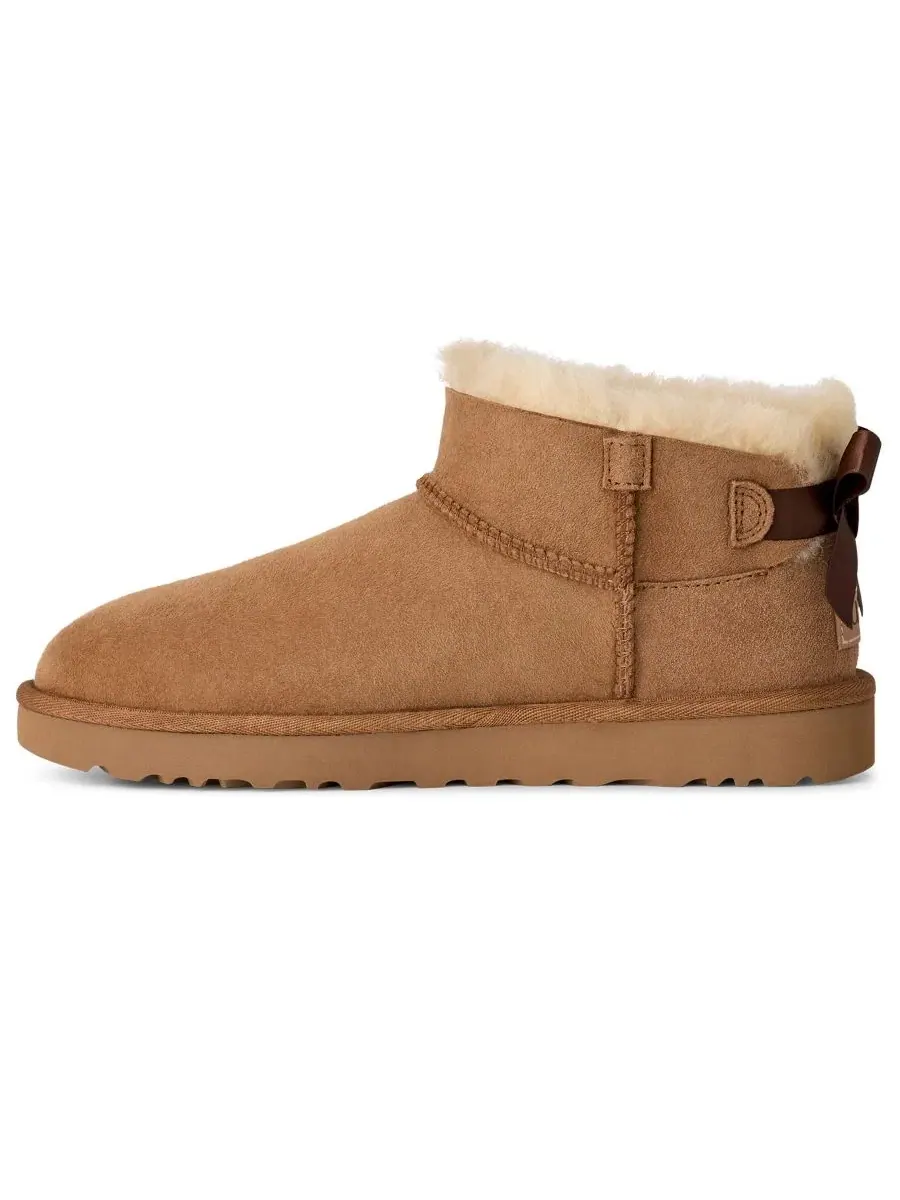 Женские ботинки Ultra Mini Bailey Bow с круглым мысом UGG — изображение 5 из 6, орех