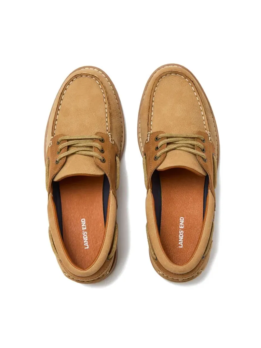 Ботинки Seaport Leather Lace Up Lands' End — изображение 2 из 4, тауп