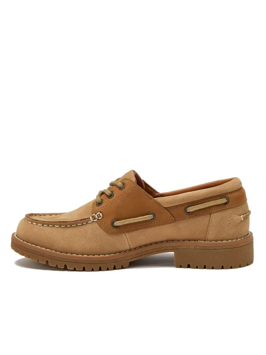 Ботинки Seaport Leather Lace Up Lands' End — изображение 3 из 4, тауп