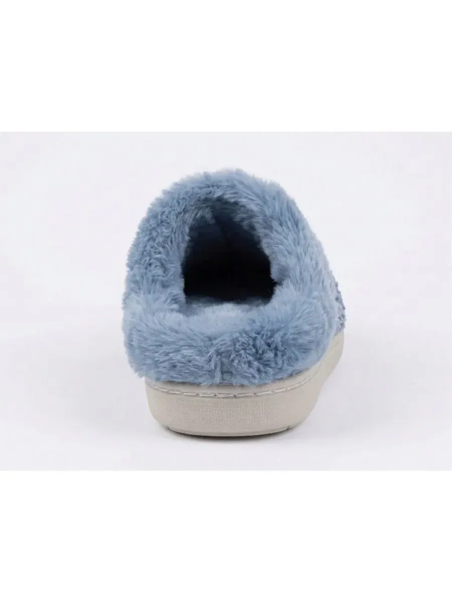 Женские тапочки для дома с плюшевой подкладкой, модель Knit House Slippers Badgley Mischka — изображение 3 из 3, синий