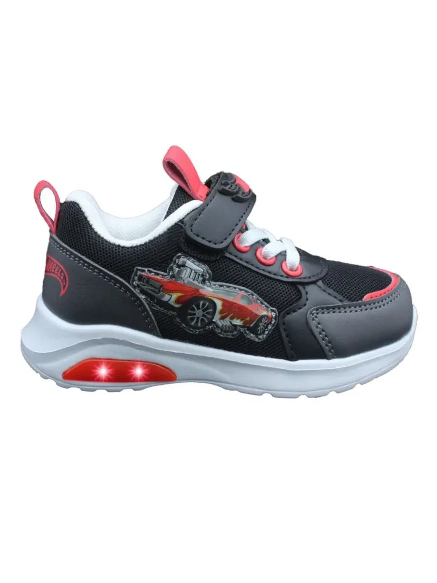 Детские кроссовки со светящейся подошвой Hot Wheels — изображение 2 из 9, черный