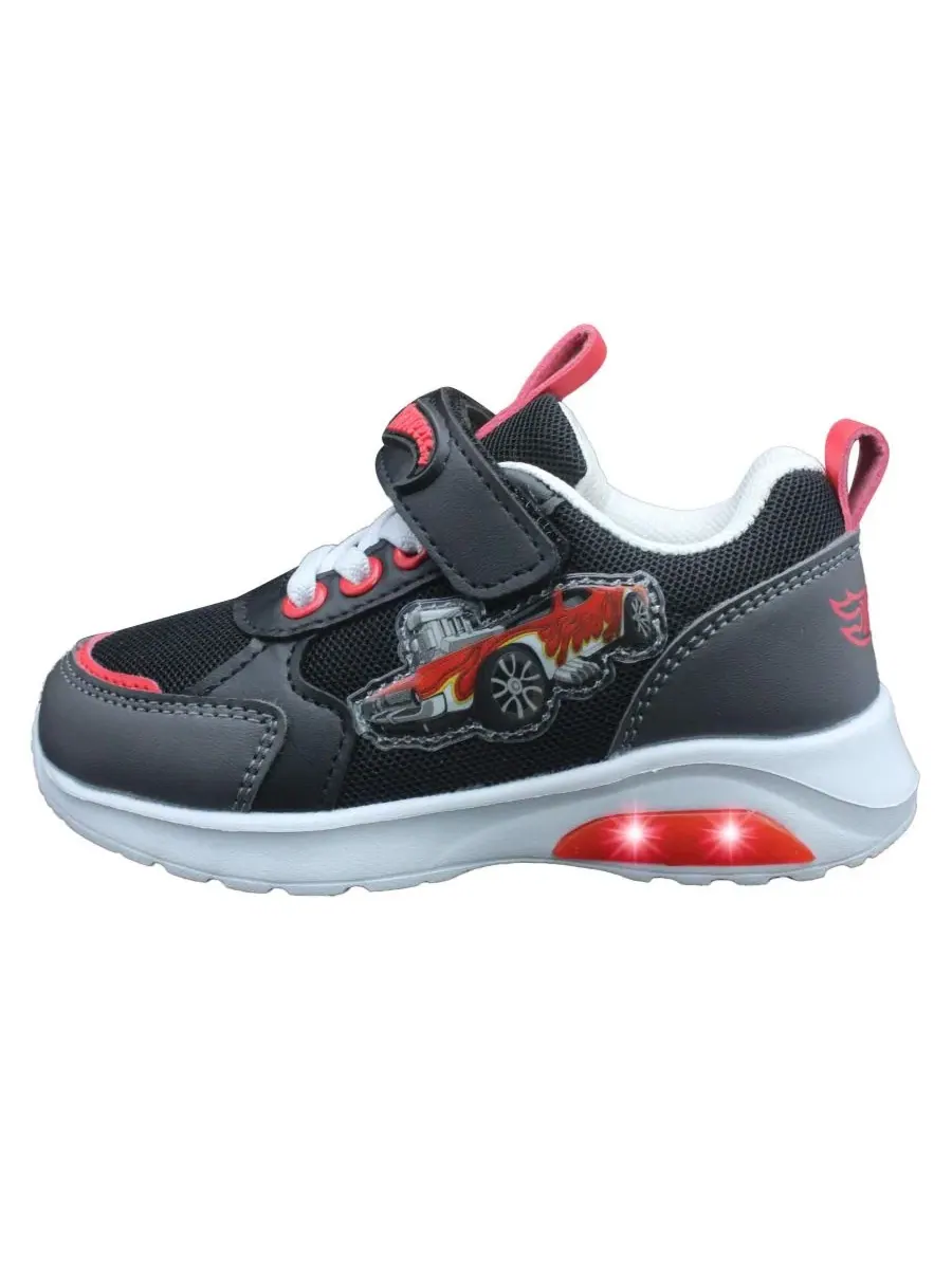 Детские кроссовки со светящейся подошвой Hot Wheels — изображение 4 из 9, черный