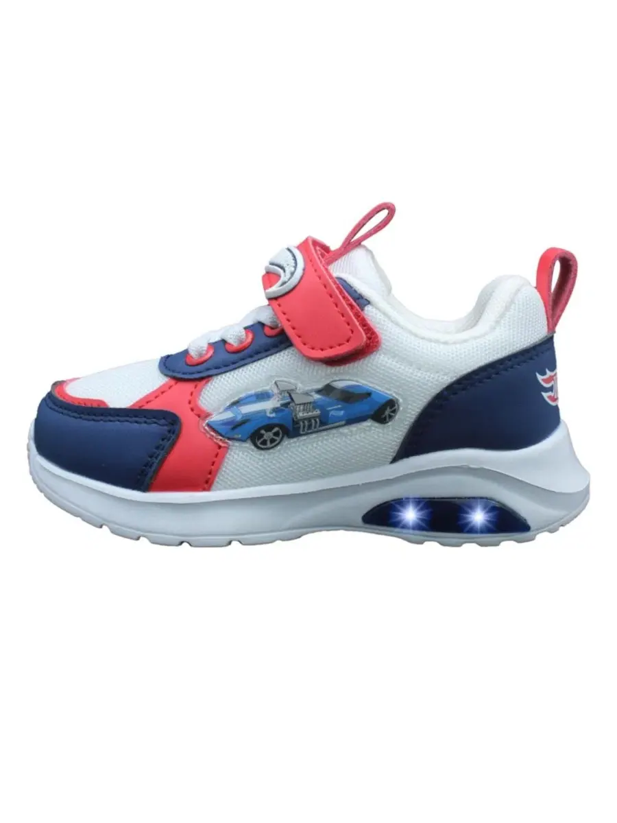 Детские кроссовки со светящейся подошвой Hot Wheels — изображение 4 из 9, синий красный