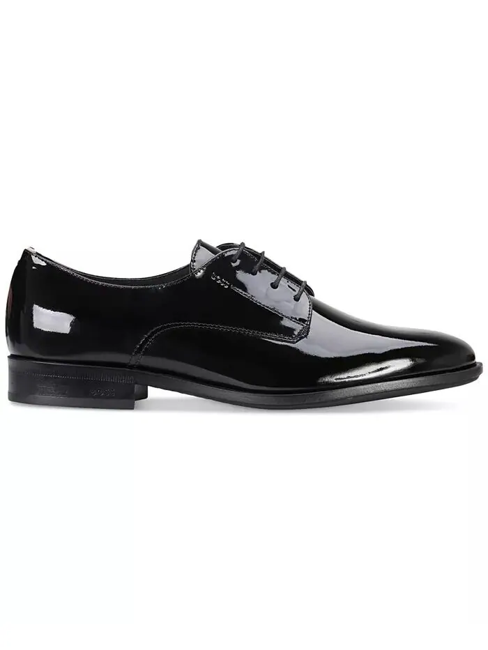 Мужские классические туфли Colby Derby из лакированной кожи Hugo Boss — изображение 1 из 4, черный