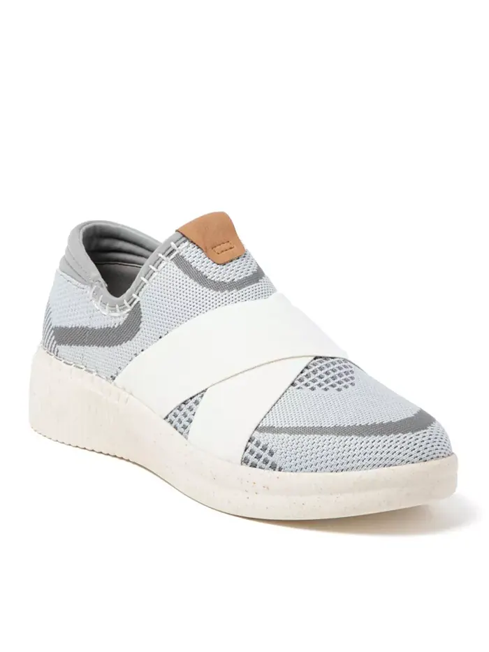 Женские кроссовки Livie X Strap Knit Trainer Dearfoams — изображение 1 из 3, светлый серый