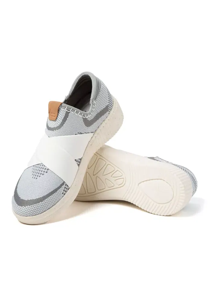 Женские кроссовки Livie X Strap Knit Trainer Dearfoams — изображение 2 из 3, светлый серый