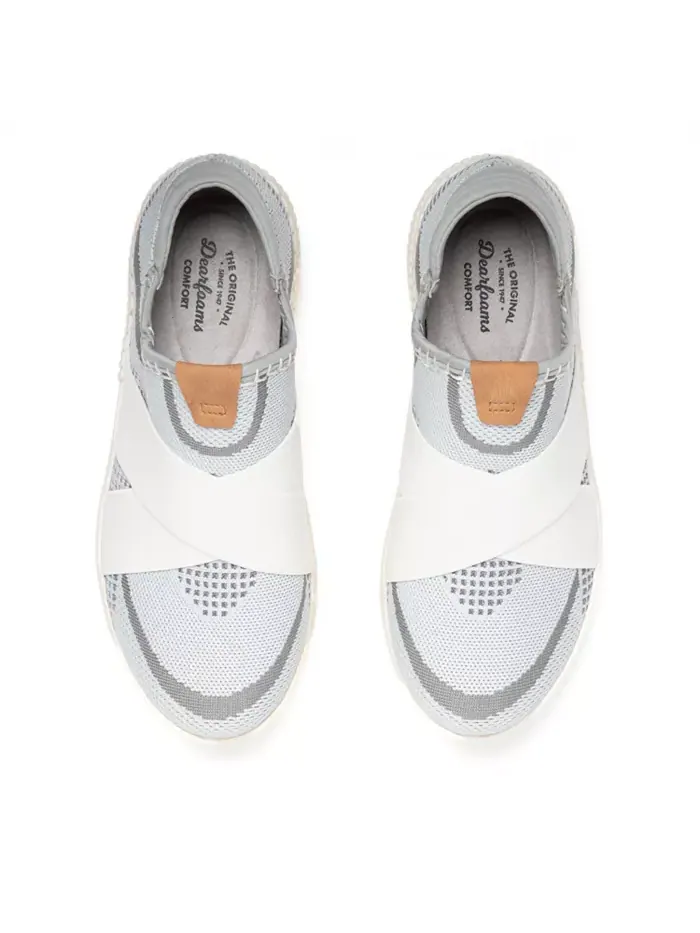 Женские кроссовки Livie X Strap Knit Trainer Dearfoams — изображение 3 из 3, светлый серый