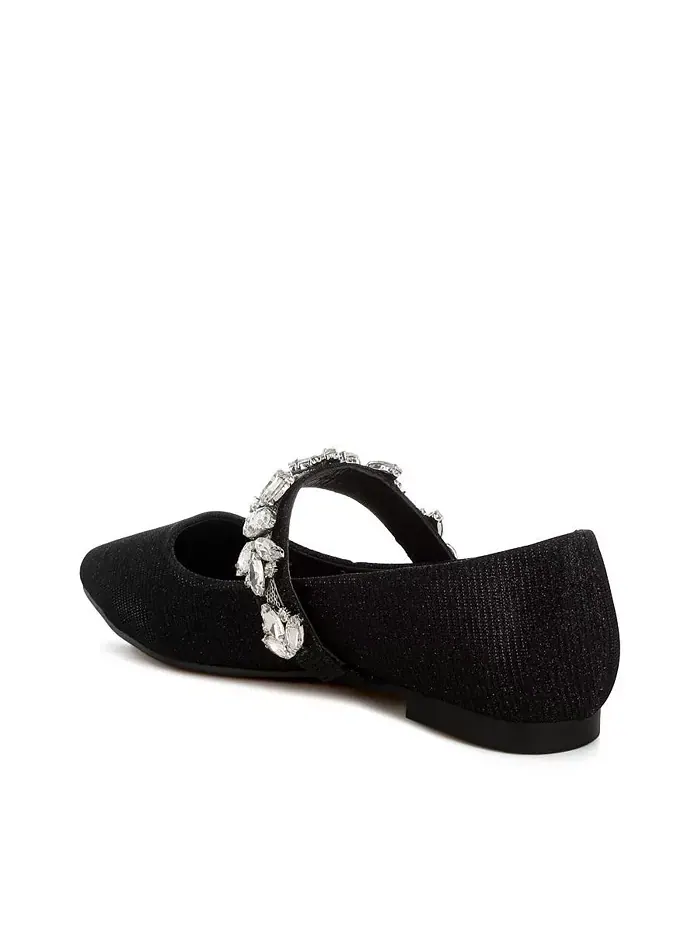 Балетки Flavia Diamante с брошью и блестками Rag & Co — изображение 3 из 3, черный