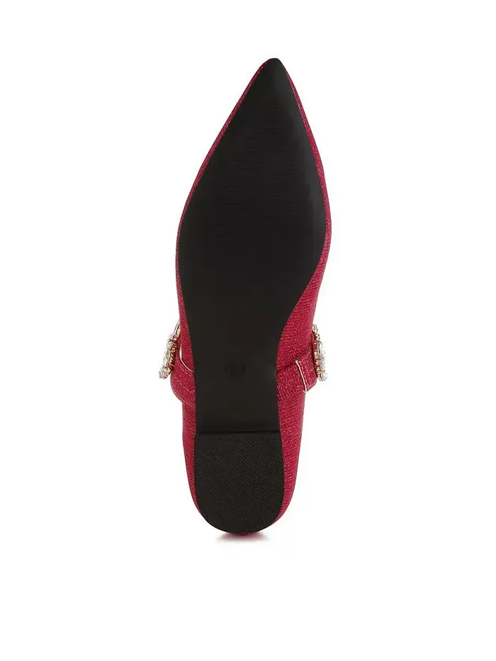 Женские балетки Flavia Diamante с брошью и блестками Rag & Co — изображение 5 из 5, розовый