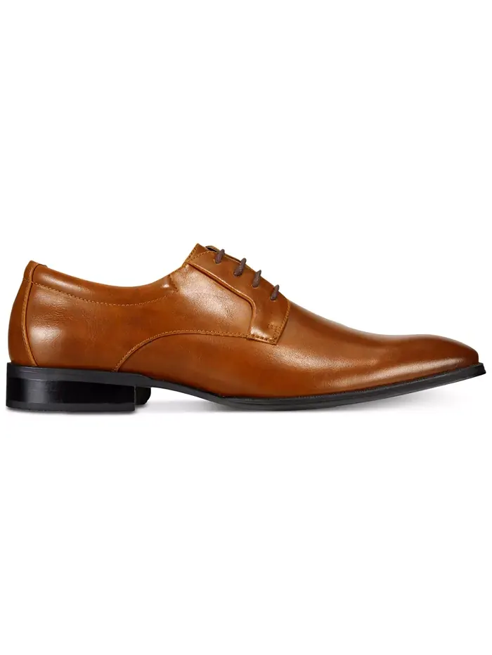 Мужские дерби Andrew Plain Toe Alfani — изображение 2 из 5, темный бежевый