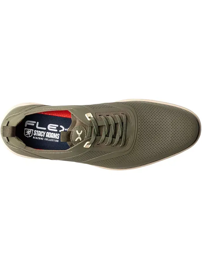 Мужские туфли Everidge Plain Toe на эластичных шнурках Stacy Adams — изображение 6 из 9, оливковый