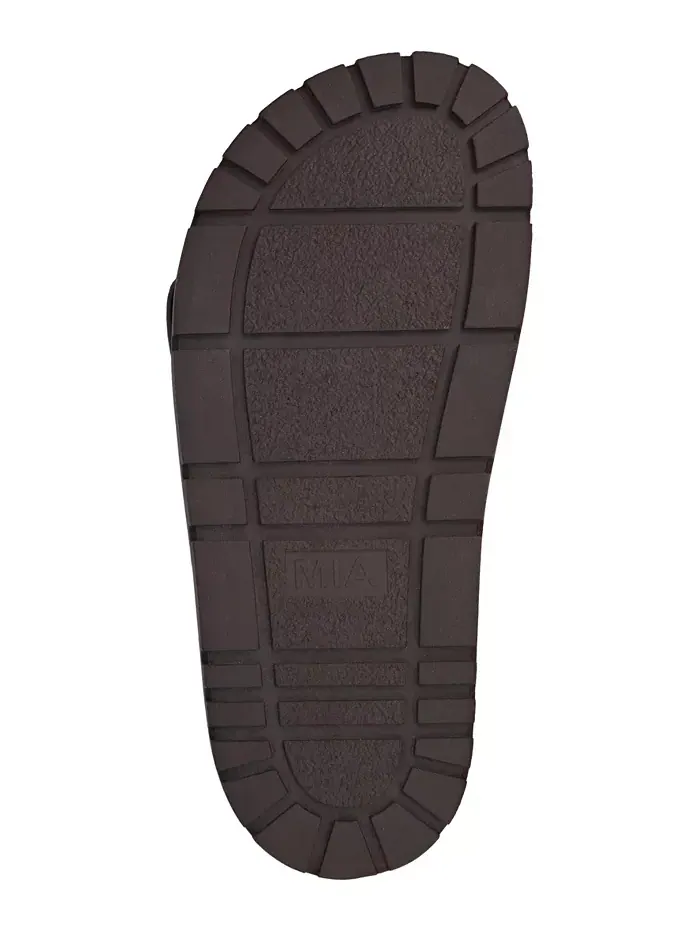 Женские сандалии Gen Double Buckle Flat Slide MIA — изображение 5 из 5, коричневый