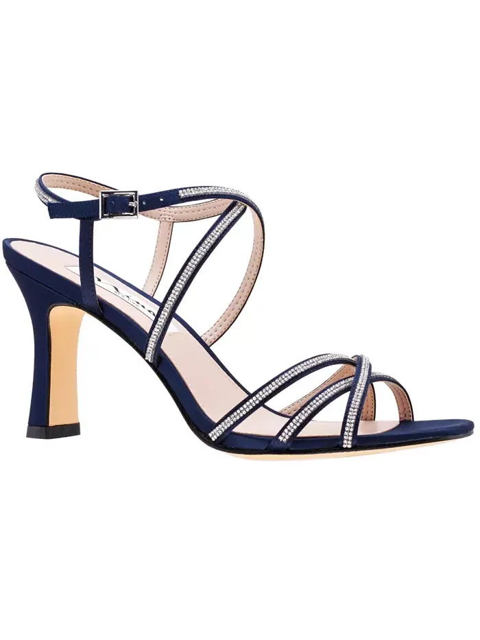 Женские босоножки Anna Crystal Embellished Strappy Dress Sandals Nina — изображение 1 из 6, темно-синий