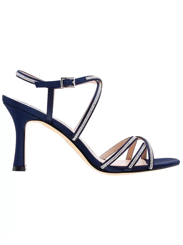 Женские босоножки Anna Crystal Embellished Strappy Dress Sandals Nina — изображение 2 из 6, темно-синий