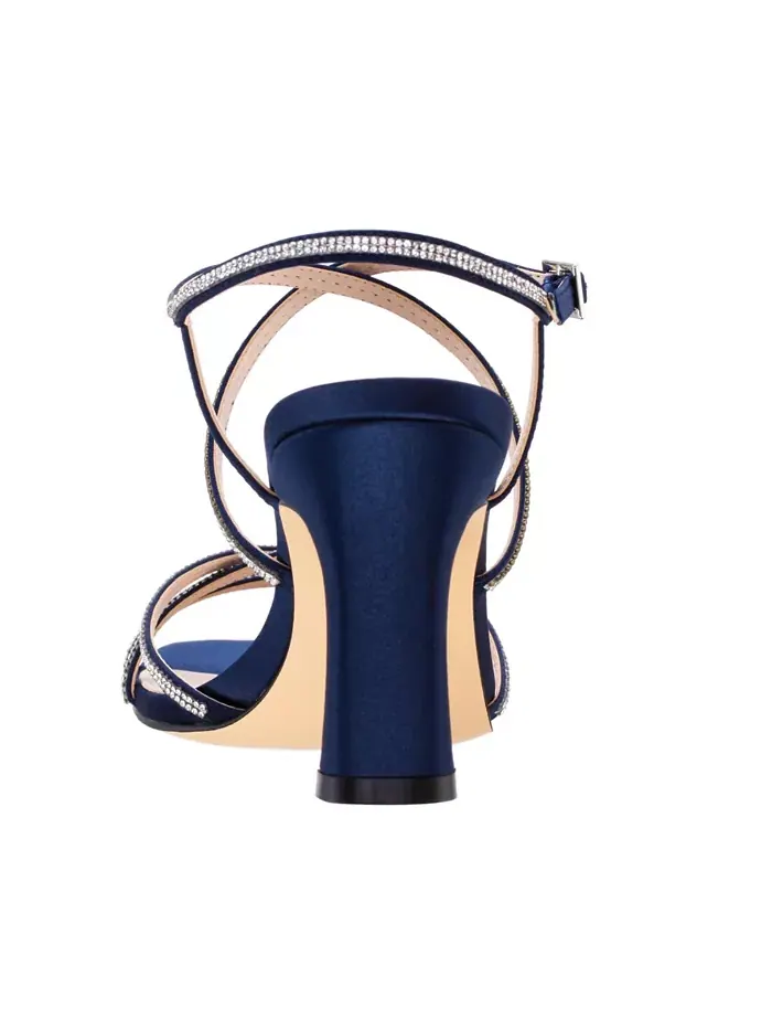 Женские босоножки Anna Crystal Embellished Strappy Dress Sandals Nina — изображение 3 из 6, темно-синий