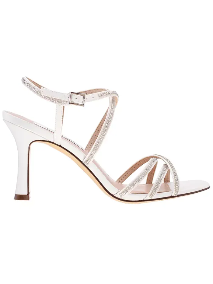 Женские босоножки Anna Crystal Embellished Strappy Dress Sandals Nina — изображение 2 из 6, слоновая кость
