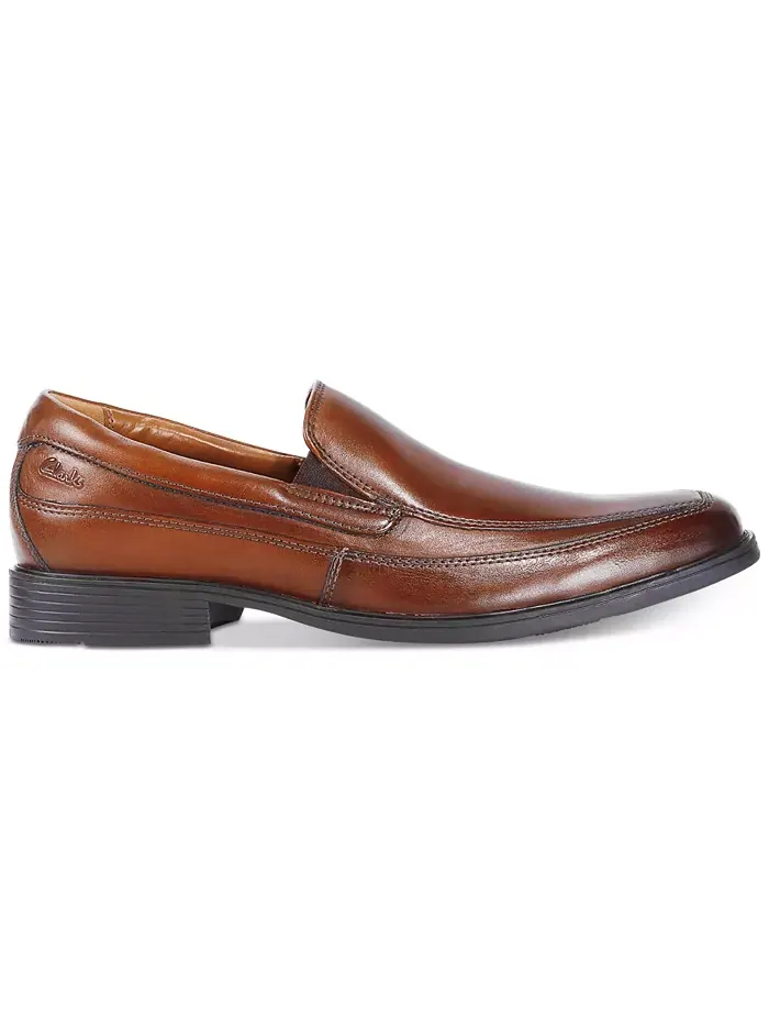 Лоферы мужские Clarks Tilden Free, кожаные — изображение 2 из 12, темный бежевый
