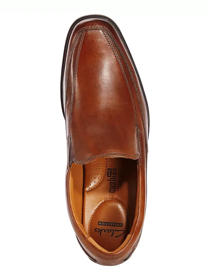 Лоферы мужские Clarks Tilden Free, кожаные — изображение 3 из 12, темный бежевый