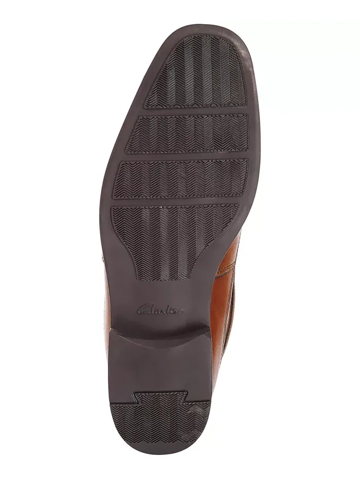 Лоферы мужские Clarks Tilden Free, кожаные — изображение 4 из 12, темный бежевый