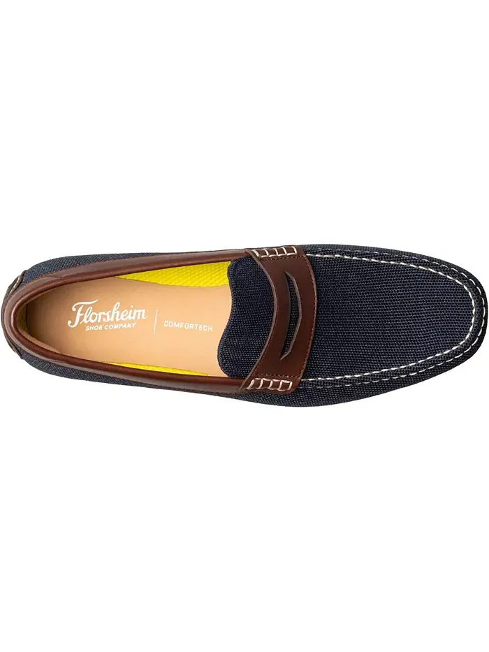 Мужские мокасины Motor Knit Moc Toe Penny Loafer Florsheim — изображение 6 из 8, темно-синий мульти