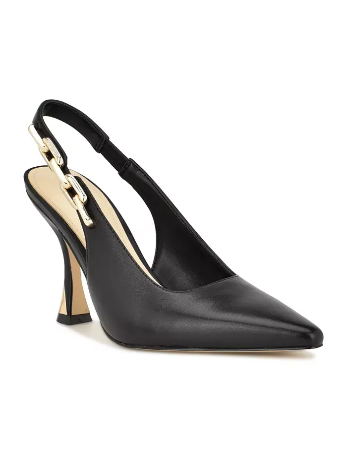 Женские туфли-лодочки Veroni на шпильке с открытой пяткой Nine West — изображение 1 из 5, черный
