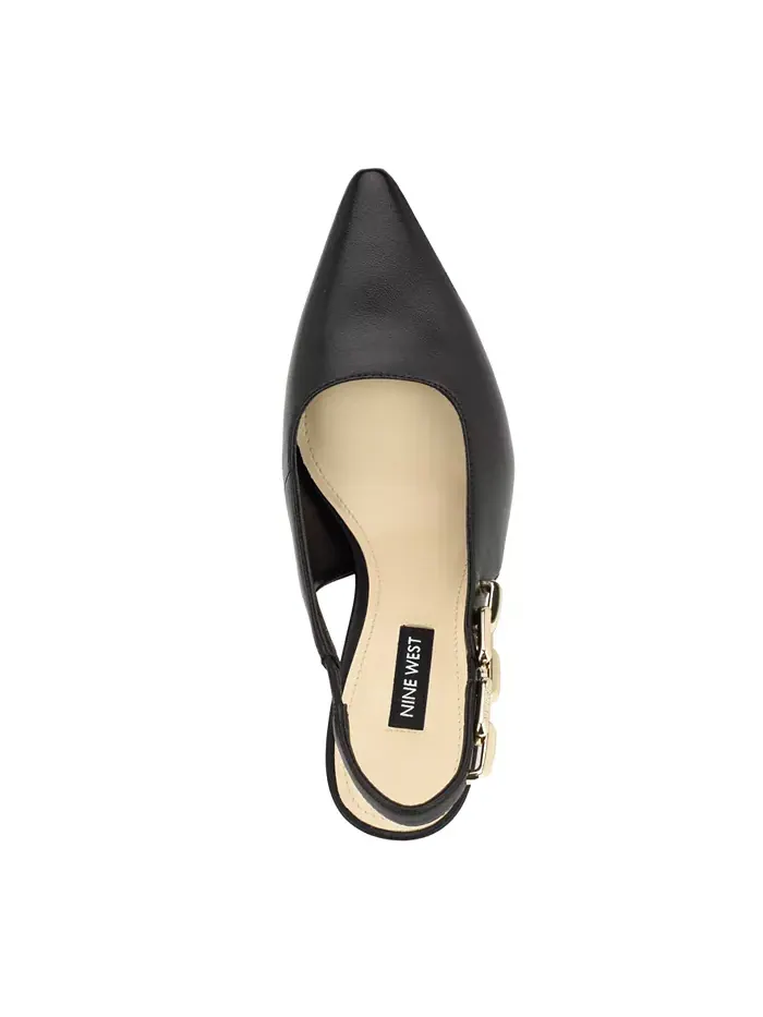 Женские туфли-лодочки Veroni на шпильке с открытой пяткой Nine West — изображение 4 из 5, черный