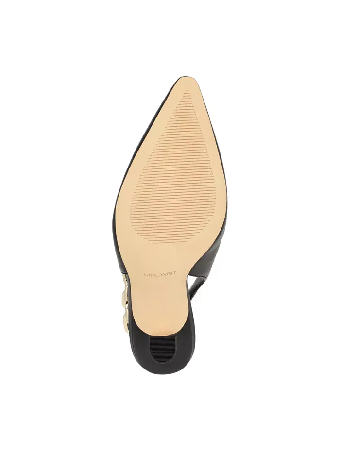 Женские туфли-лодочки Veroni на шпильке с открытой пяткой Nine West — изображение 5 из 5, черный