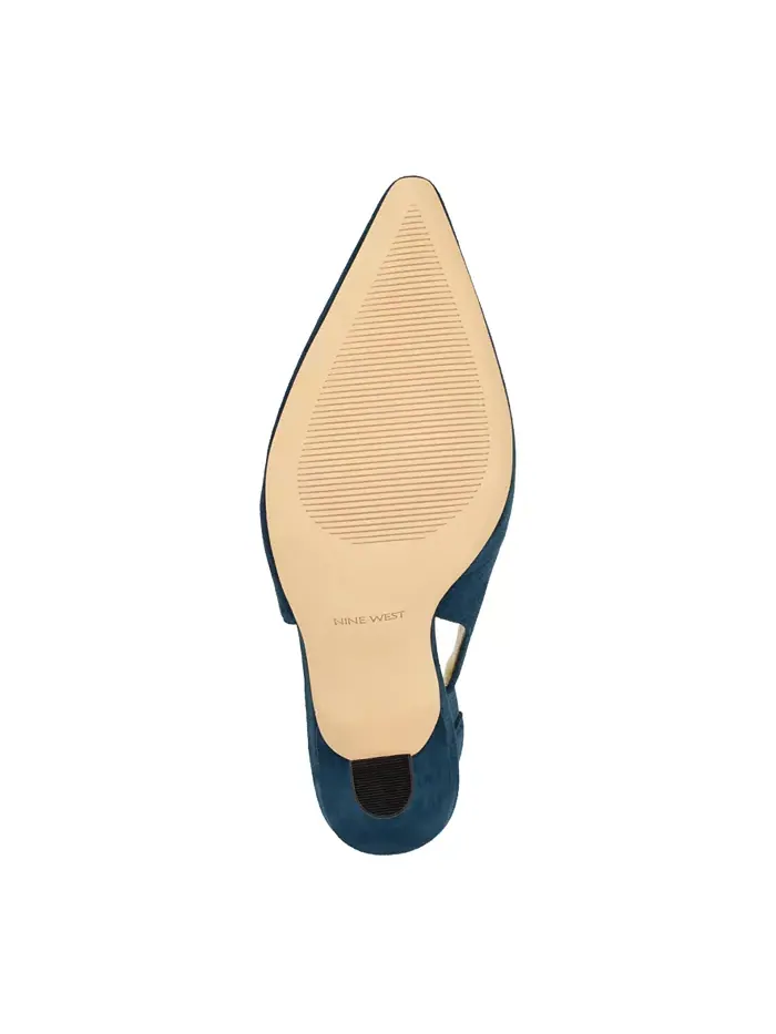 Женские туфли-лодочки Veroni на шпильке с открытой пяткой Nine West — изображение 5 из 5, темный синий