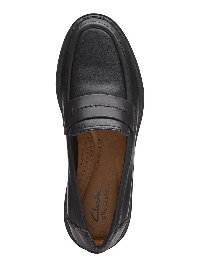Лоферы женские Clarks Calla Ease без шнуровки на плоской подошве — изображение 4 из 6, черный