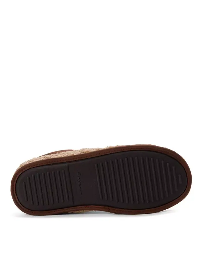 Мужские домашние тапочки Asher Marled Knit Clog Dearfoams — изображение 5 из 5, бежевый/бежевый