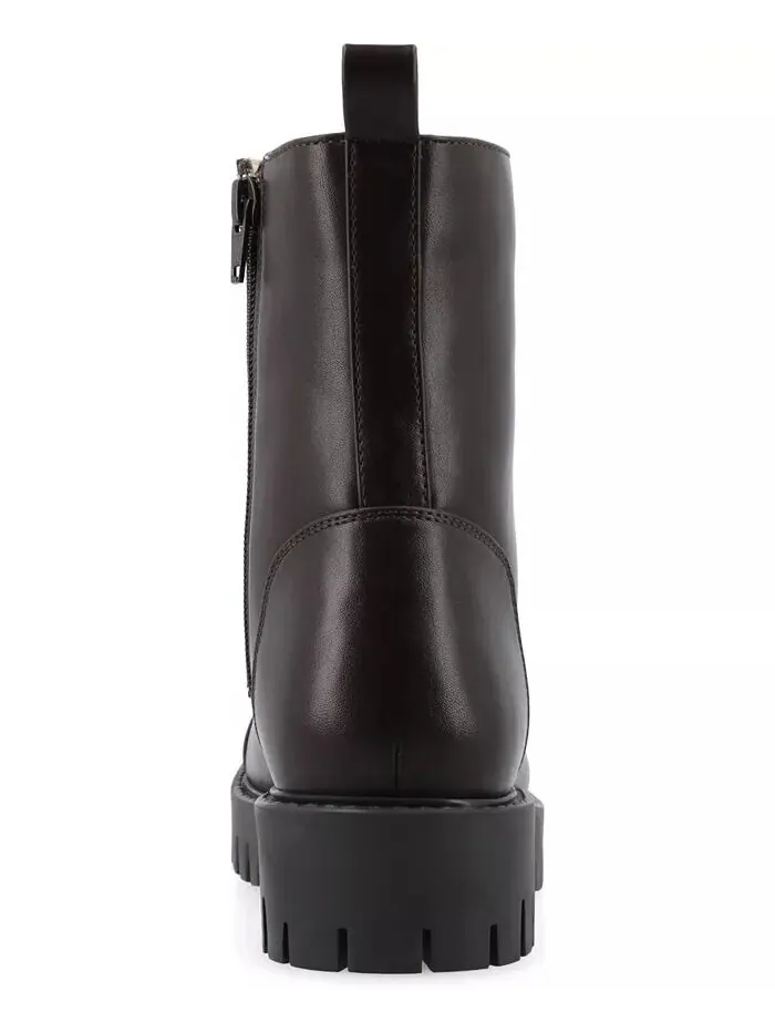 Женские боевые ботинки Aaley Lace Up Lug Combat Bootie Journee Collection — изображение 3 из 9, коричневый