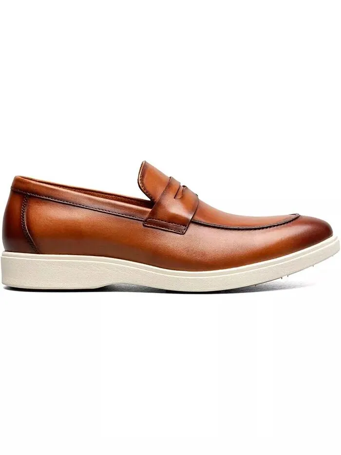 Мужские слипоны Spencer Moc Toe Penny Stacy Adams — изображение 3 из 16, бежевый