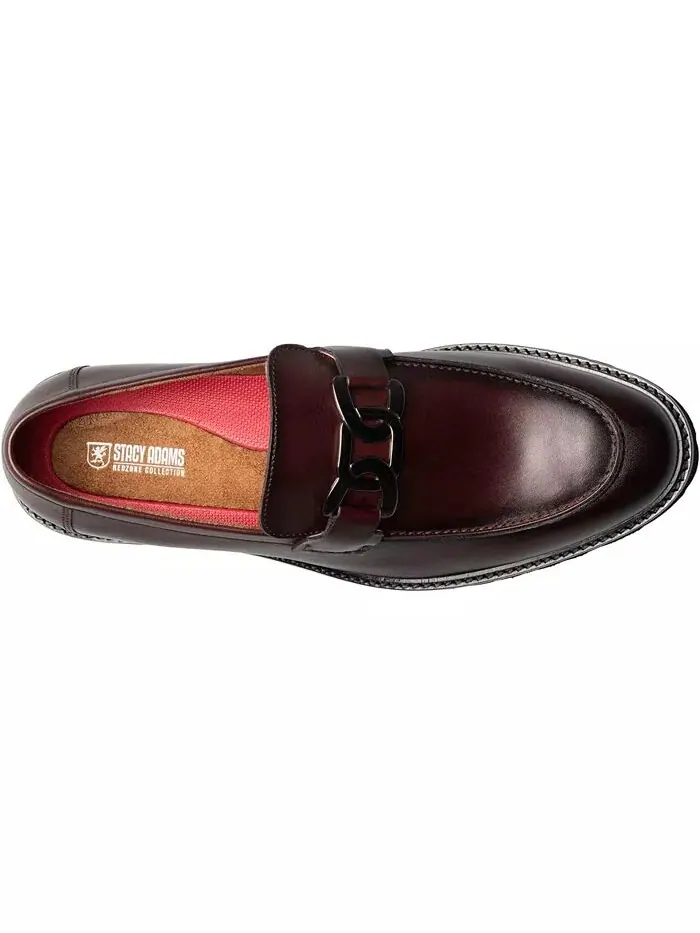 Мужские туфли Hale Moc Toe Bit Slip On Loafer Stacy Adams — изображение 6 из 13, бордо