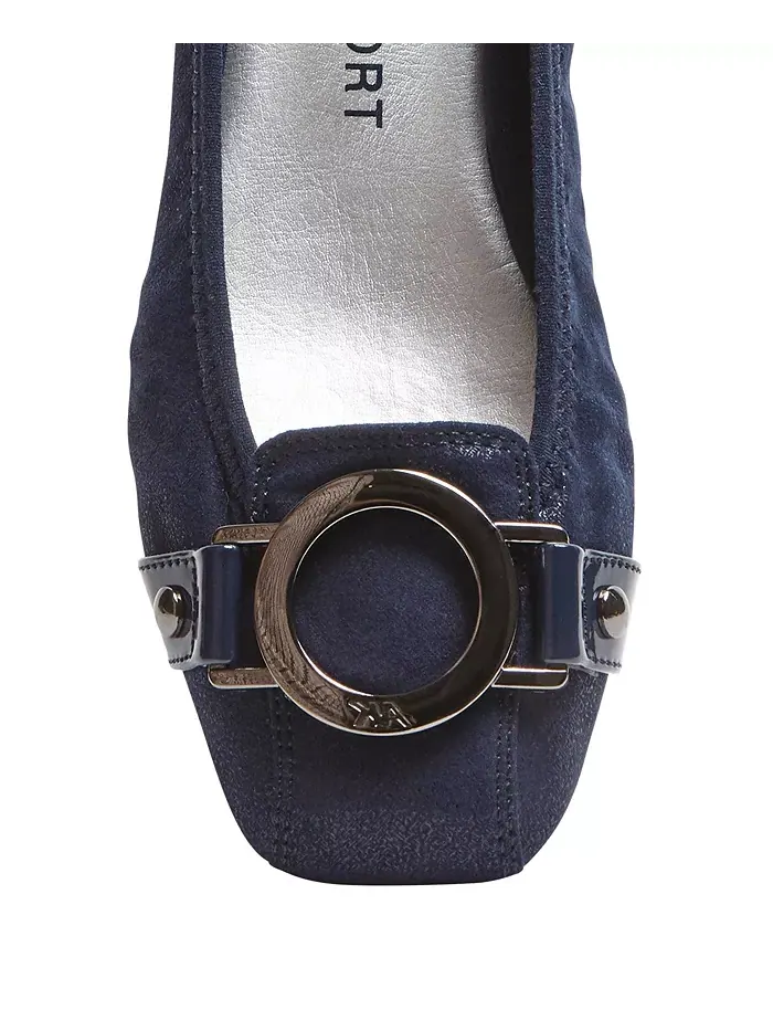 Женские балетки Umeko с открытым мысом Anne Klein — изображение 8 из 8, темно-синий