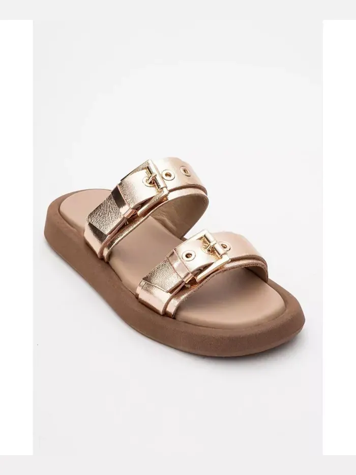 Сандалии Finezza Leather с двумя ремешками (женские) Forever & Always Shoes — изображение 1 из 6, розовый