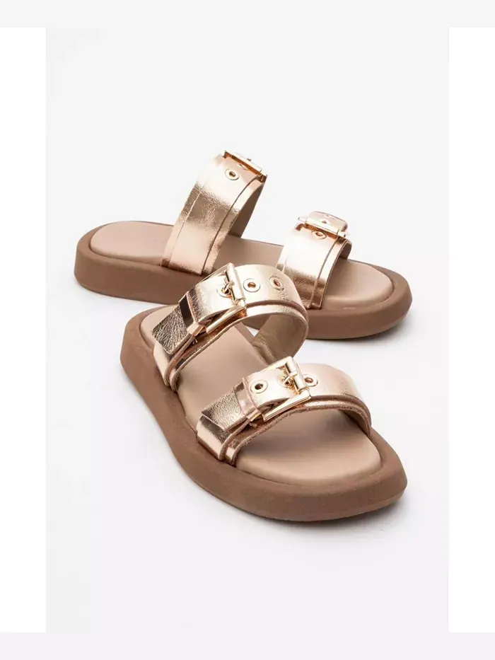 Сандалии Finezza Leather с двумя ремешками (женские) Forever & Always Shoes — изображение 2 из 6, розовый