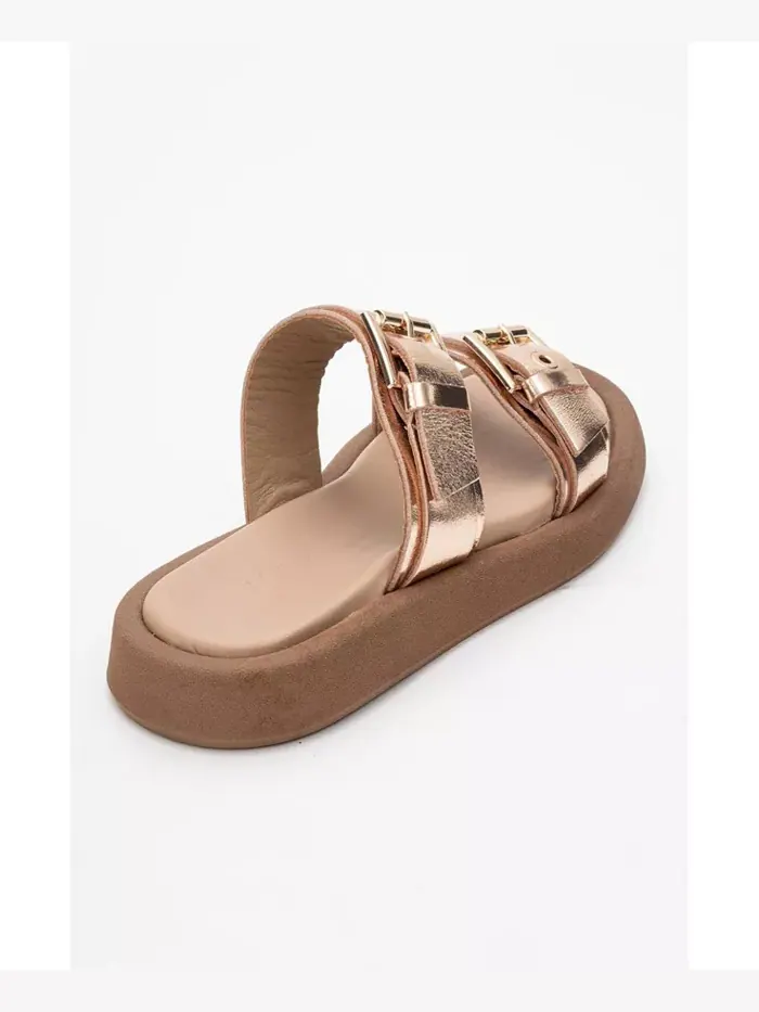 Сандалии Finezza Leather с двумя ремешками (женские) Forever & Always Shoes — изображение 3 из 6, розовый