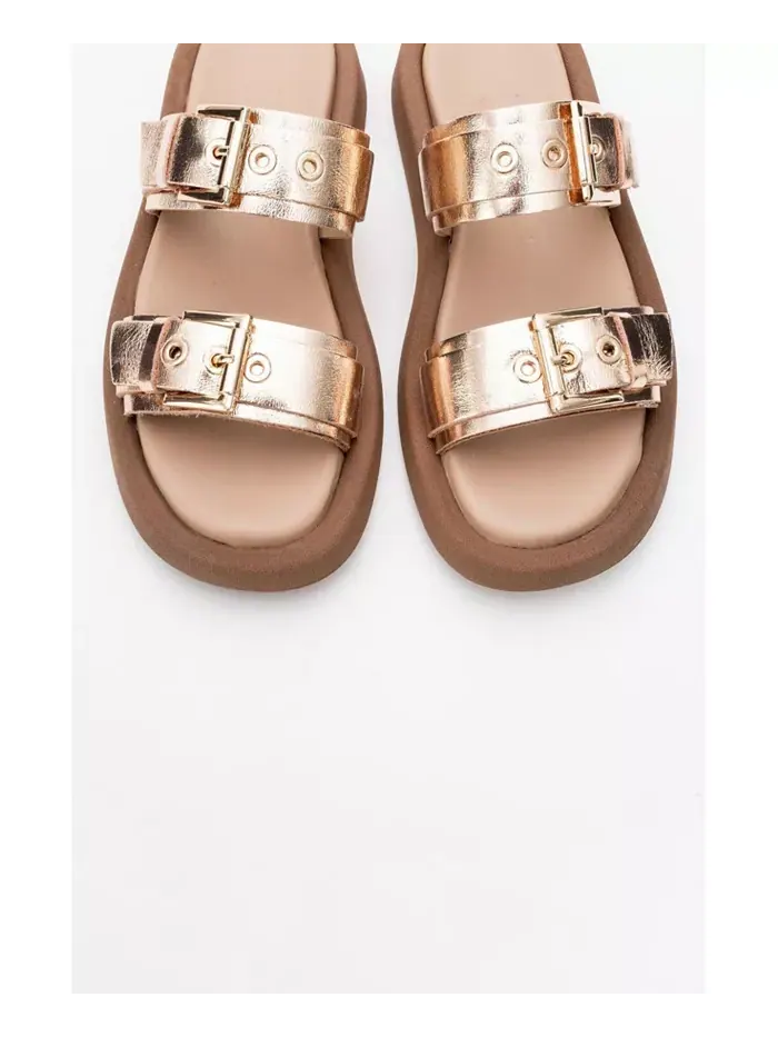 Сандалии Finezza Leather с двумя ремешками (женские) Forever & Always Shoes — изображение 4 из 6, розовый