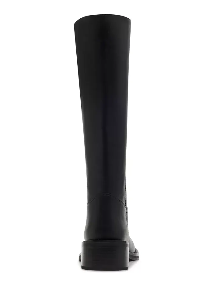 Женские сапоги Steve Madden Riggs кожаные с квадратным носком — изображение 3 из 6, черный