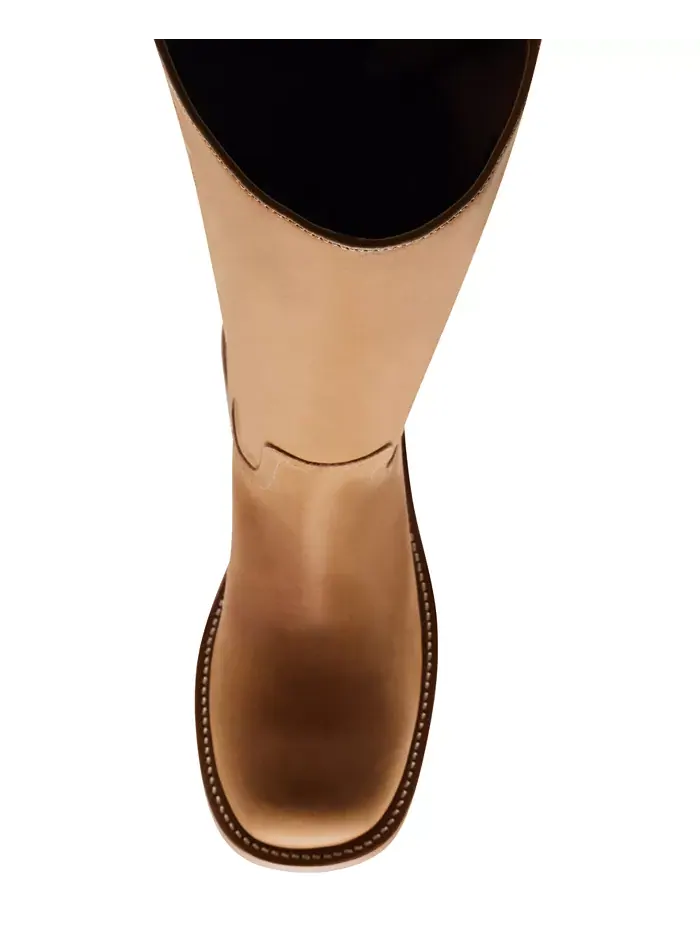 Женские ботинки Steve Madden Riggs с квадратным носком кожаные — изображение 4 из 6