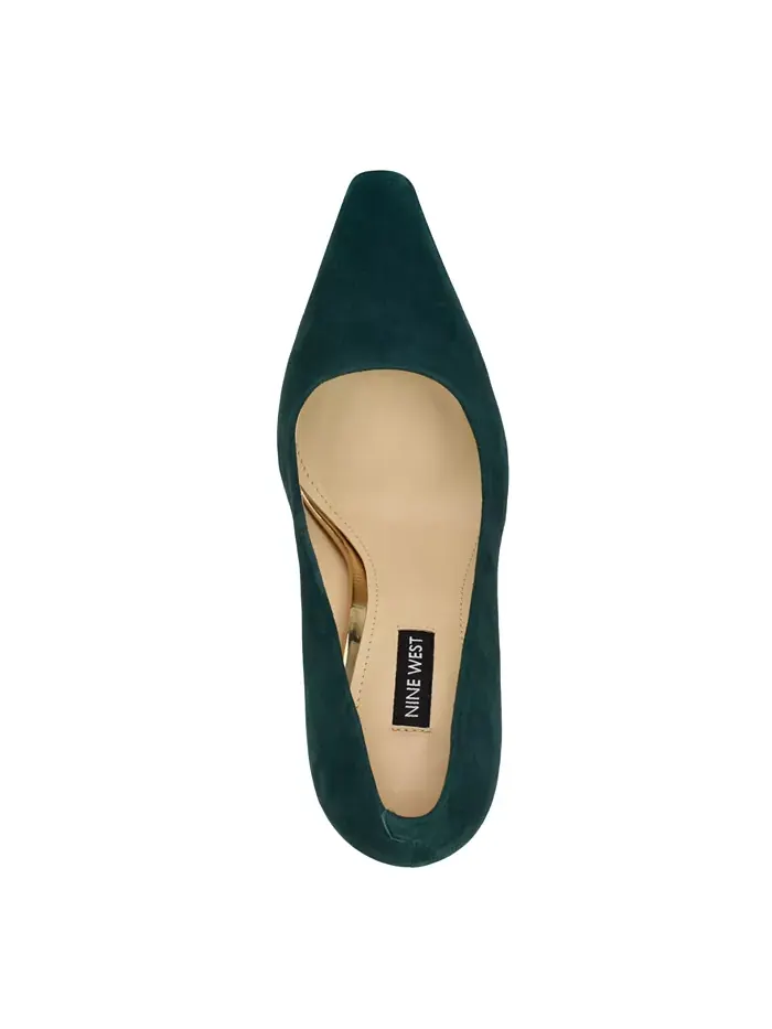 Женские туфли Oraye с острым носком на высоком каблуке-шпильке Nine West — изображение 4 из 5, зеленый
