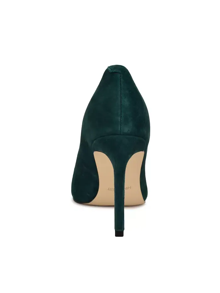 Женские туфли-лодочки Oraye с острым носком на шпильке Nine West — изображение 3 из 5, темный зеленый