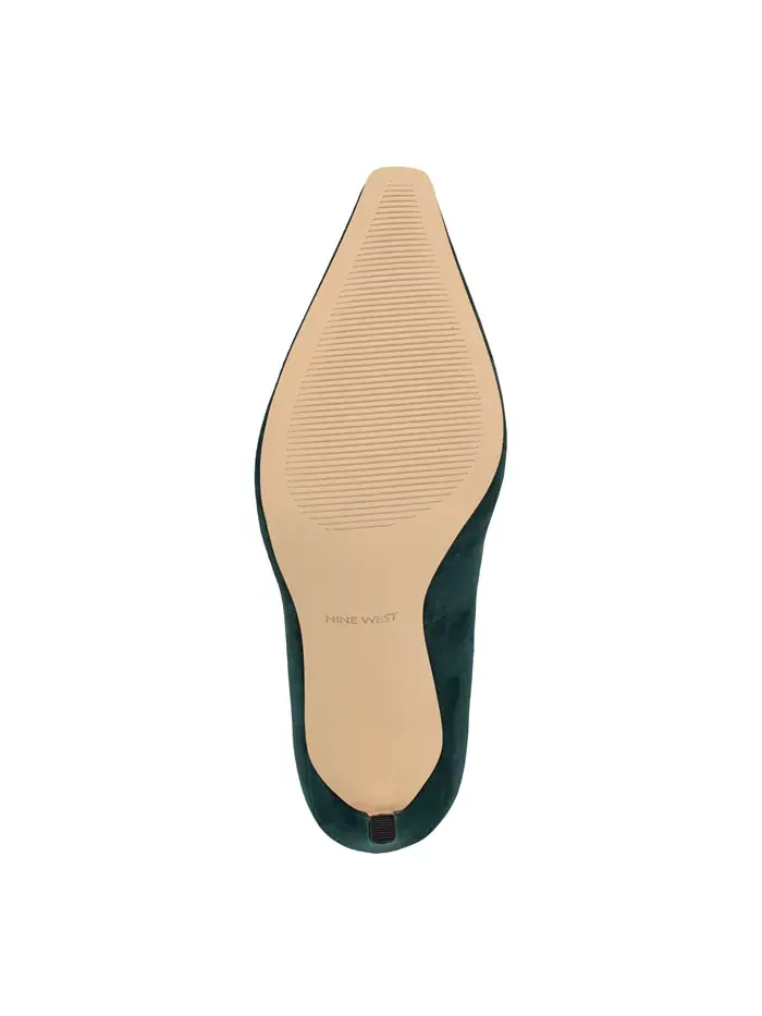 Женские туфли-лодочки Oraye с острым носком на шпильке Nine West — изображение 5 из 5, темный зеленый