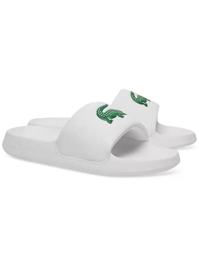 Мужские слайды Logo Serve 1.0 Lacoste — изображение 1 из 6, белый/зеленый